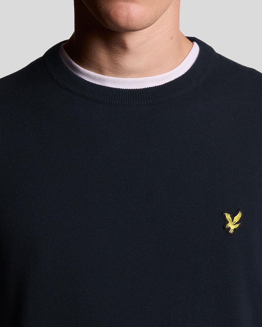 Lyle & Scott Blue Cotton Crew Neck Jumper for men