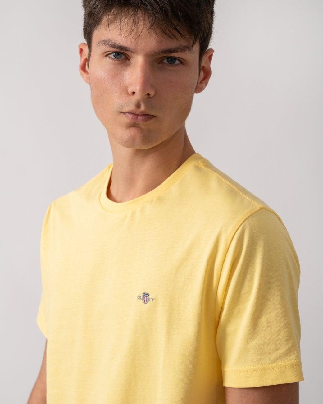 Gant Natural Regular Fit Short Sleeve Shield Logo for men
