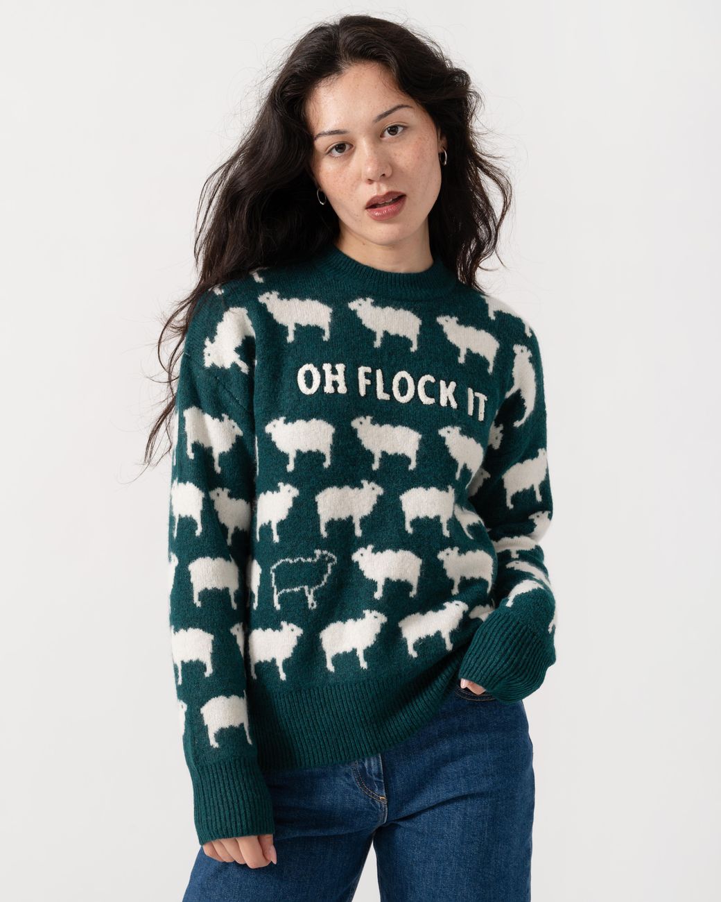 Joules Green Flock Knit Jumper