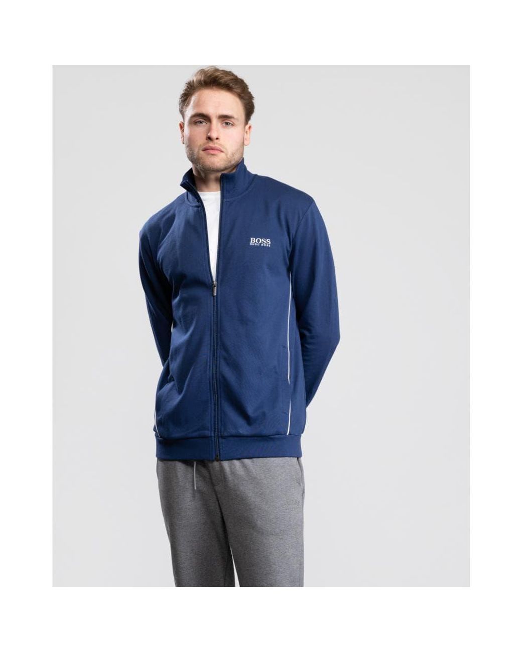 BOSS Tracksuit Loungewear Jacket in Blue for Men Lyst