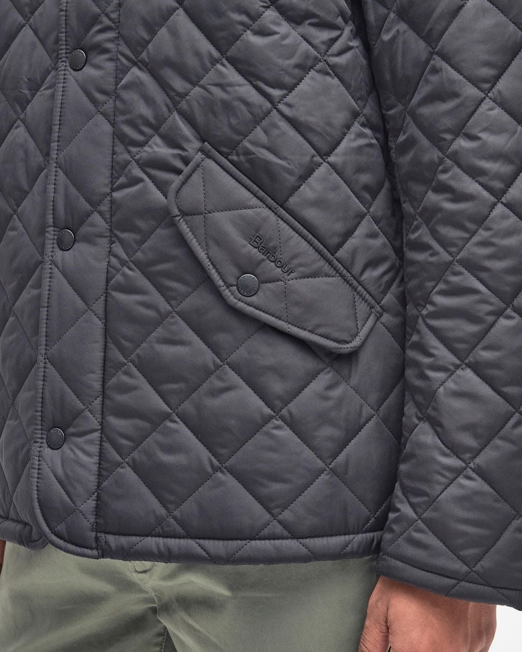 Barbour Gray Chelsea Sportsquilt Jacket for men