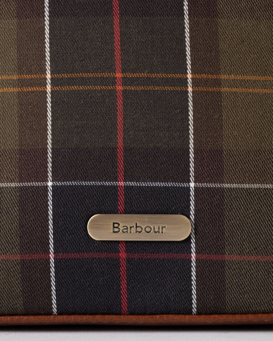 Barbour Green Cedar Tartan Bucket Bag