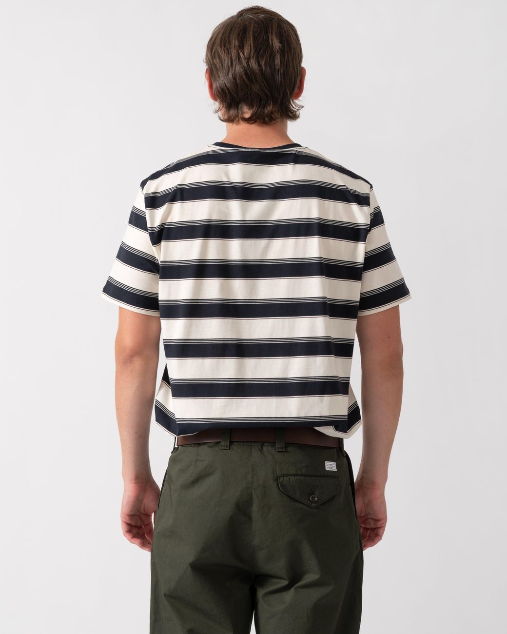 Fred Perry White Fine Stripe T-Shirt for men