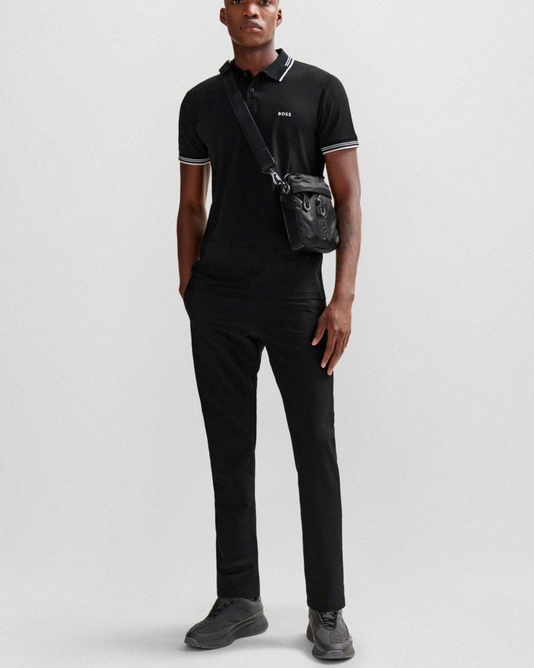 Boss Black Paul Short Sleeve Polo Shirt With Contrast Tipping Nos for men