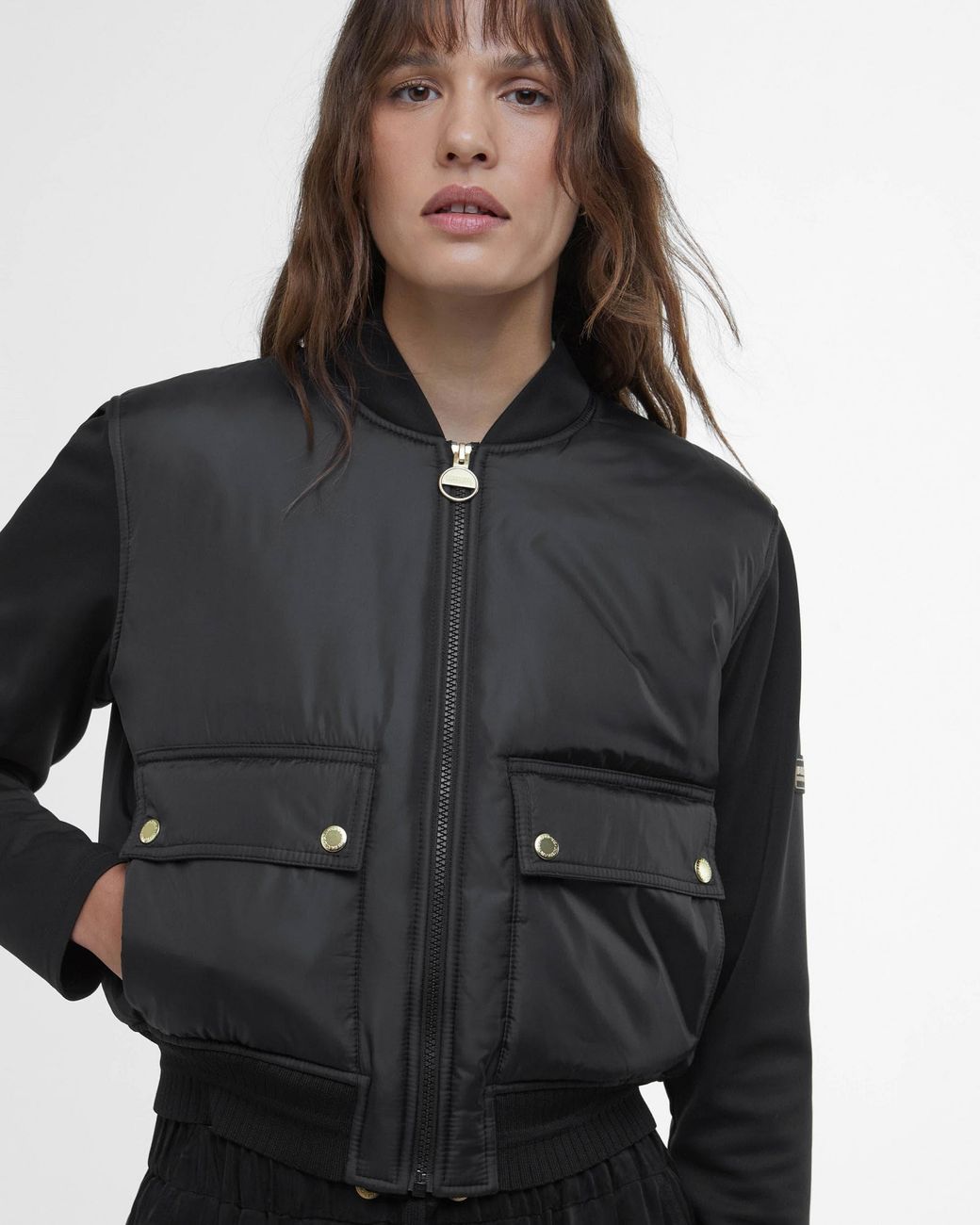 Barbour Black Emerson Quilted Sweatshirt