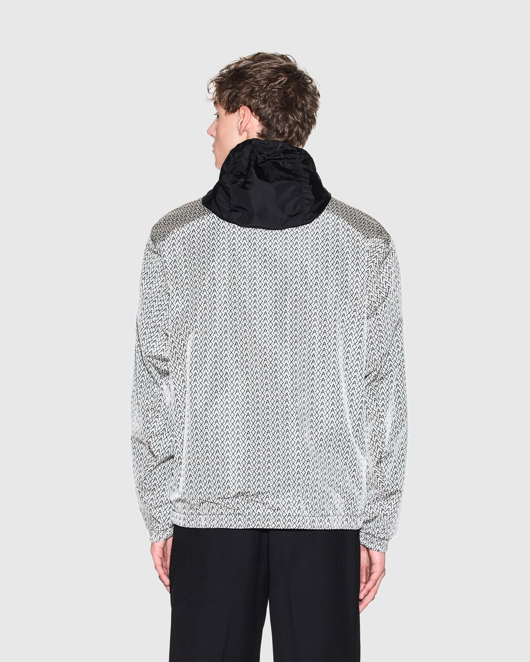 ARMANI EXCHANGE Gray Ax Pattern Reversible Jacket for men