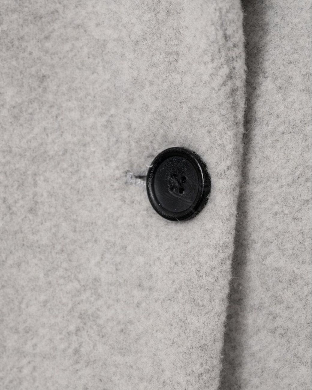 Maison Scotch Gray Bonded Wool Coat Size: S