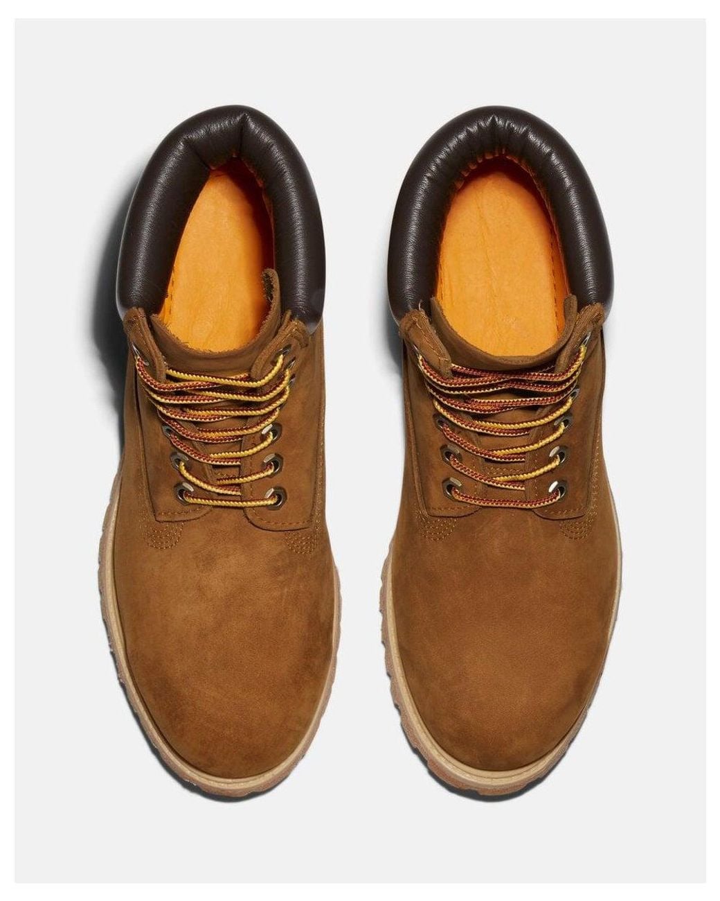 Timberland Brown 6 Premium Waterproof Boot (Wheat Nubuck Leather) Lace-Up Boots for men