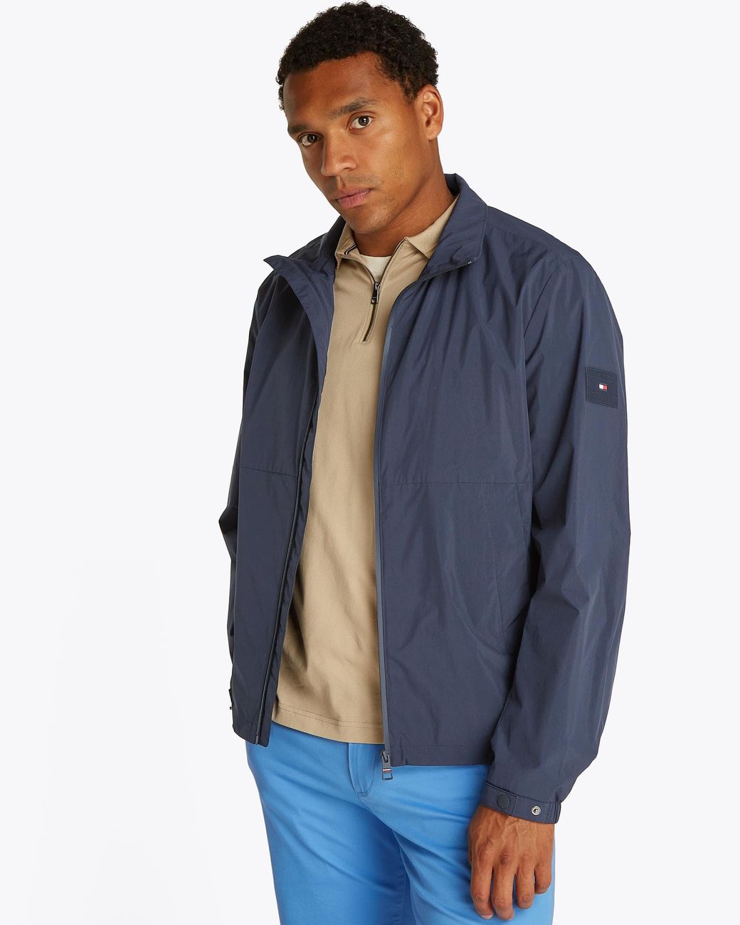 Tommy Hilfiger Blue Branded Blouson Jacket for men