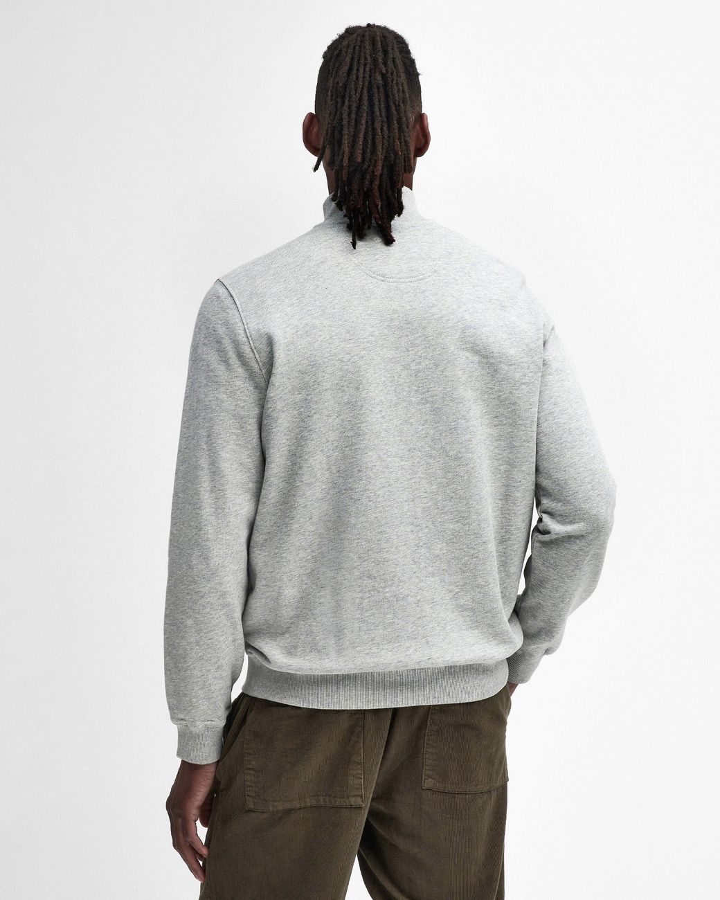 Barbour Gray Beckhill Half Zip Sweatshirt Size: L for men