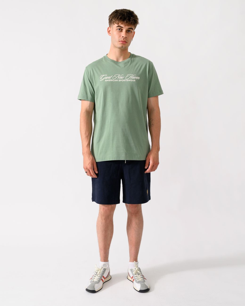 Gant Green Logo Graphic Short Sleeve T-Shirt for men