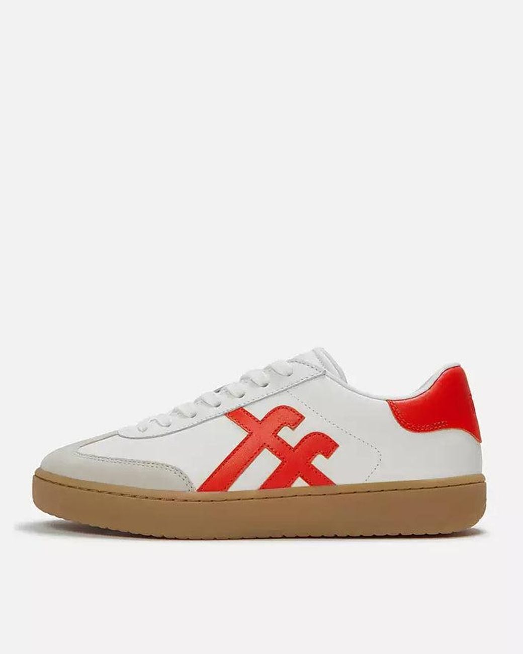 Fitflop Red The Dash T-Toe Leather Trainers