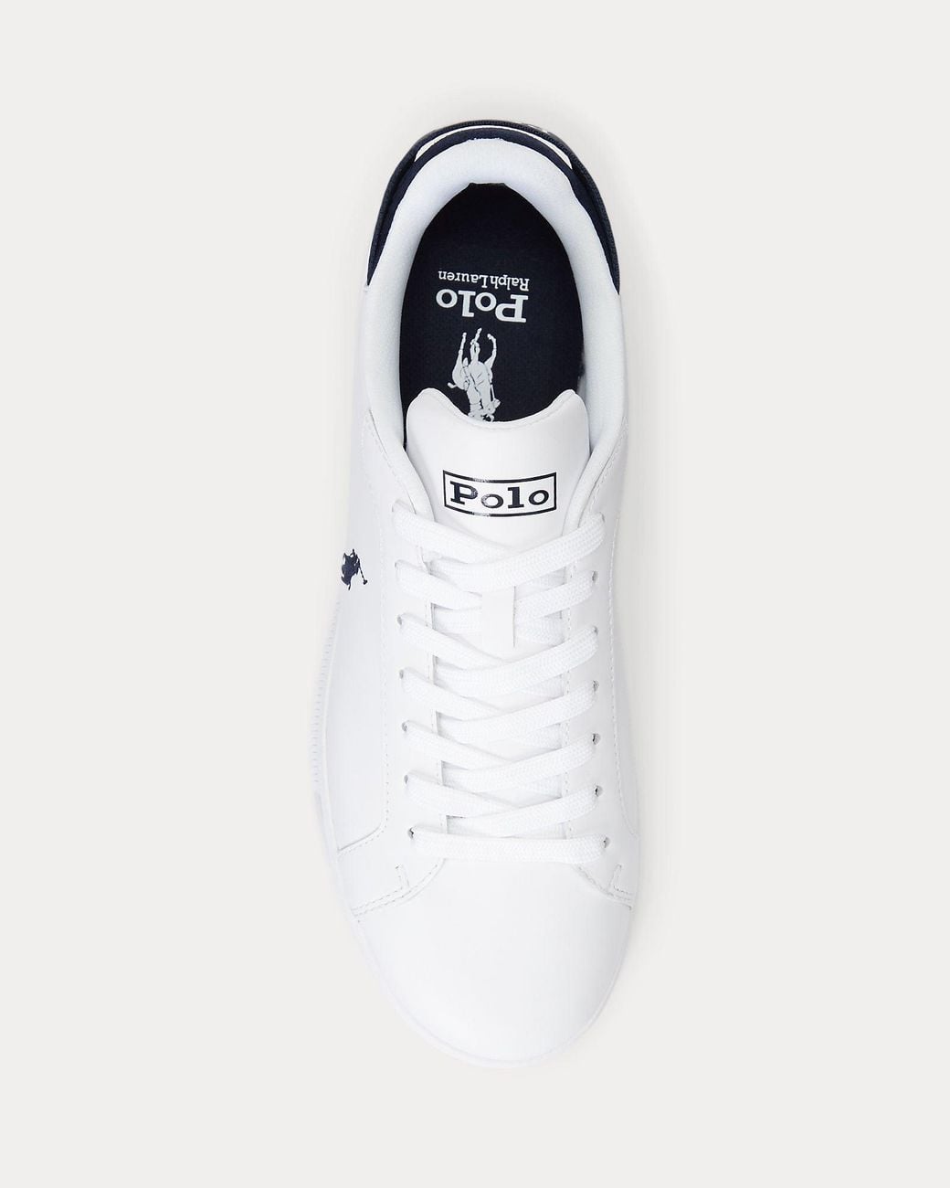 Ralph Lauren White Heritage Court Ii Leather Sneaker for men