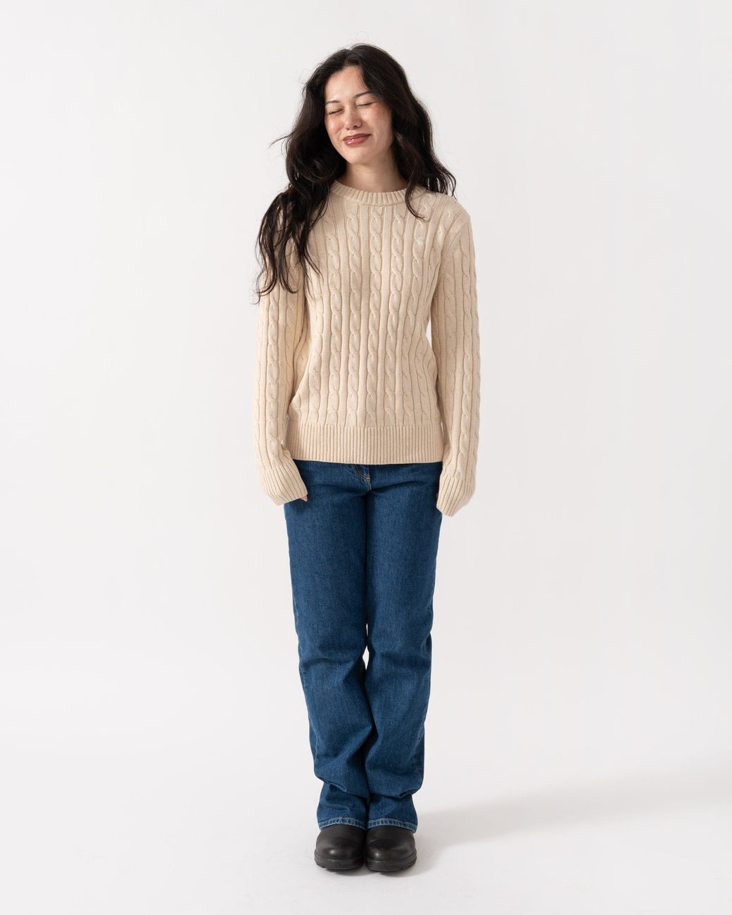 Joules Natural Classic Cable Knit Jumper