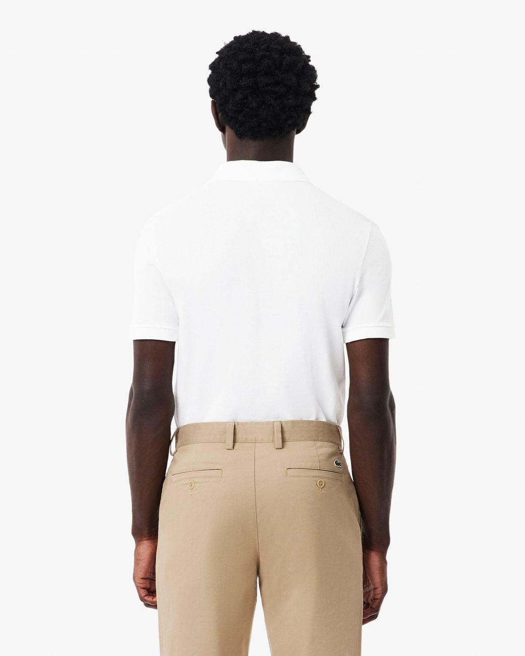 Lacoste White Original.12.12 Slim Fit Petit Piqué Cotton Polo Shirt for men