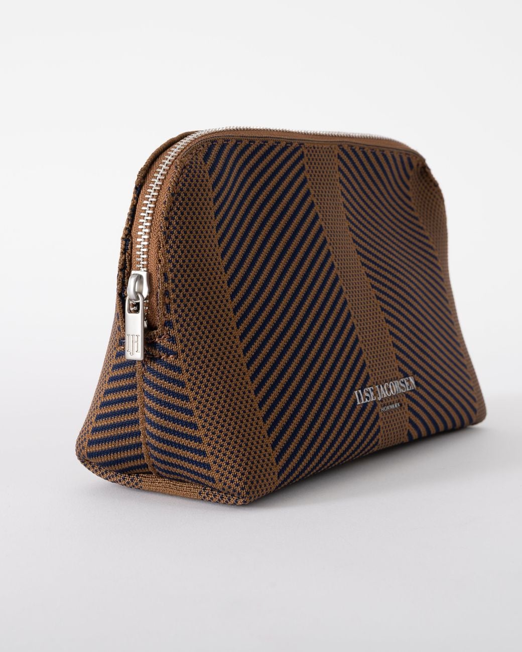 Ilse Jacobsen Brown Knitty Knitted Makeup Bag