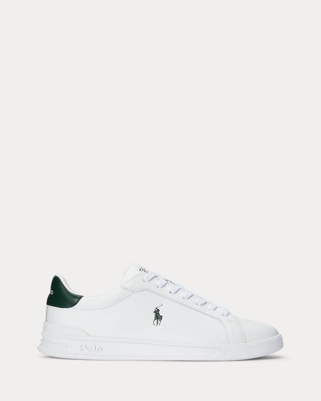 Ralph Lauren White Heritage Court Ii Nappa Leather Sneaker for men