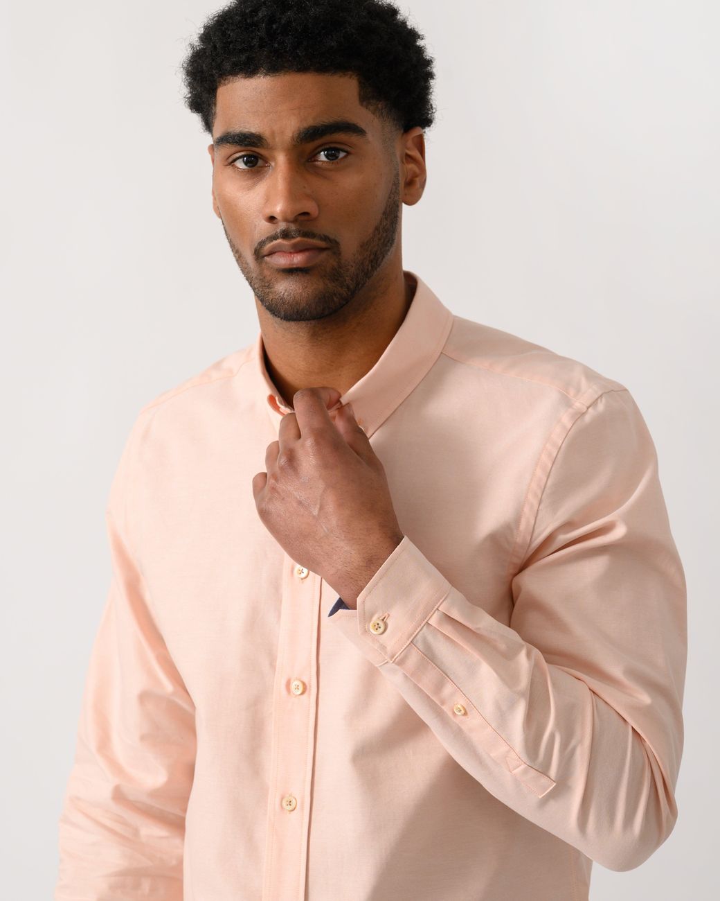 Paul Smith Natural Ps Long Sleeve Tailored Fit Shirt With Button Down Collar for men