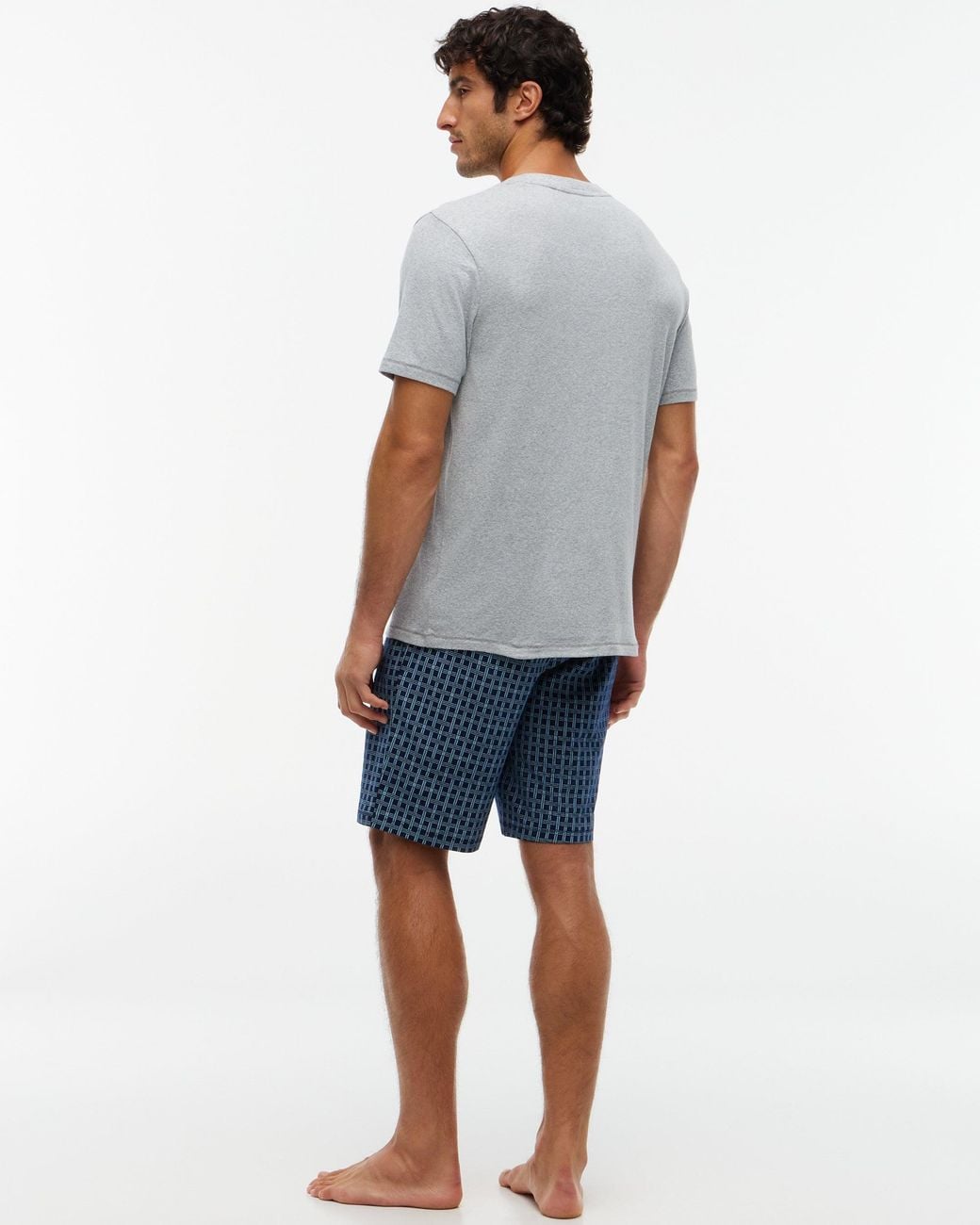 Tommy Hilfiger Blue Short Jersey Print Pyjama Set for men