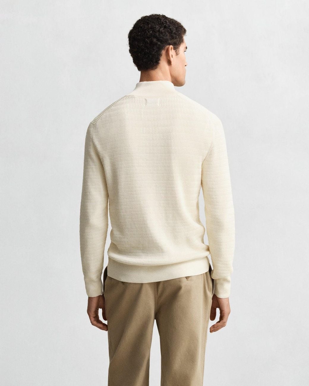Gant Natural Mini Cable Half Zip Jumper for men