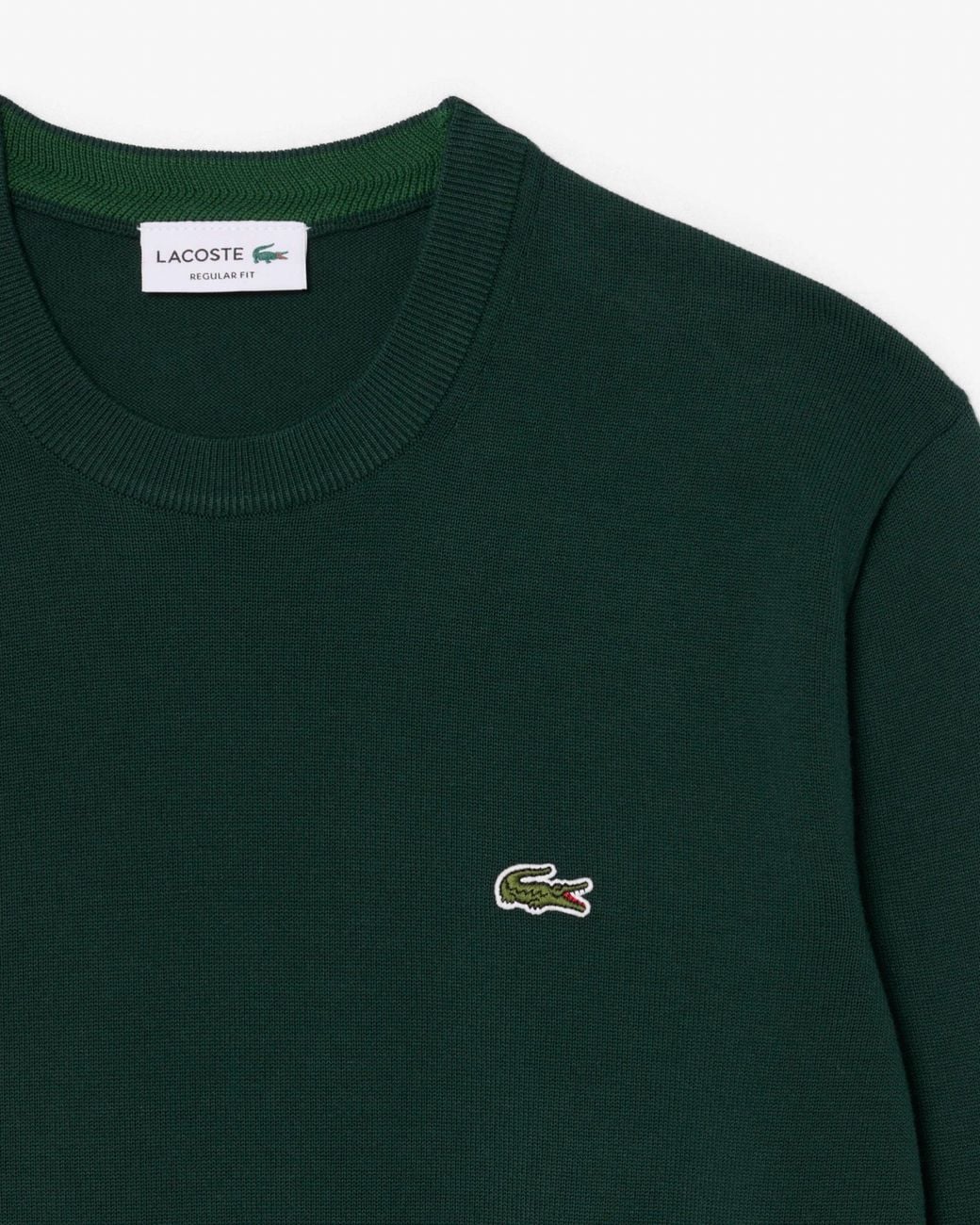 Lacoste Green Organic Cotton Crew Neck Sweater for men