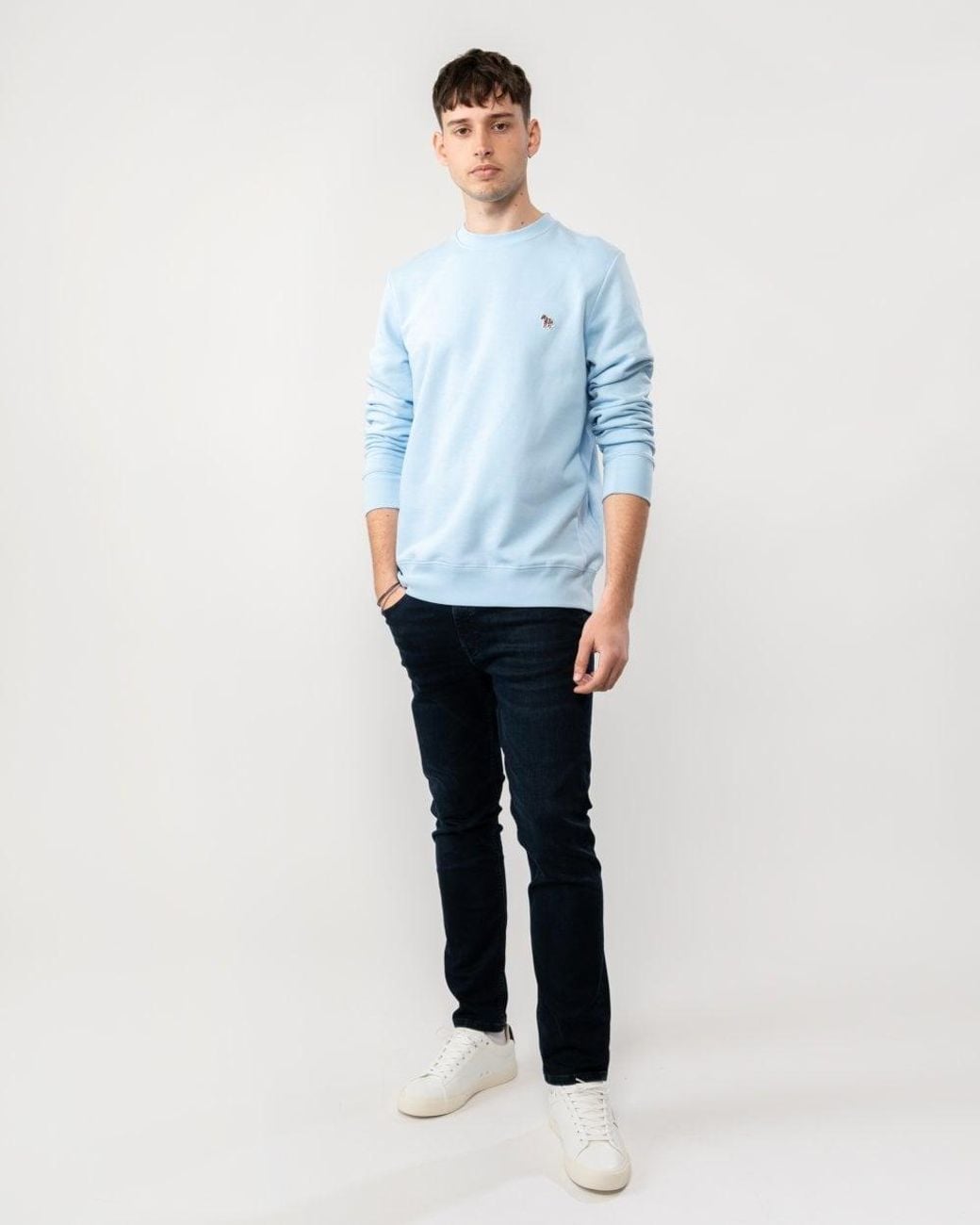 Paul Smith Blue Ps Regular Fit Sports Stripe Zebra Sweatshirt Colour: 41E for men