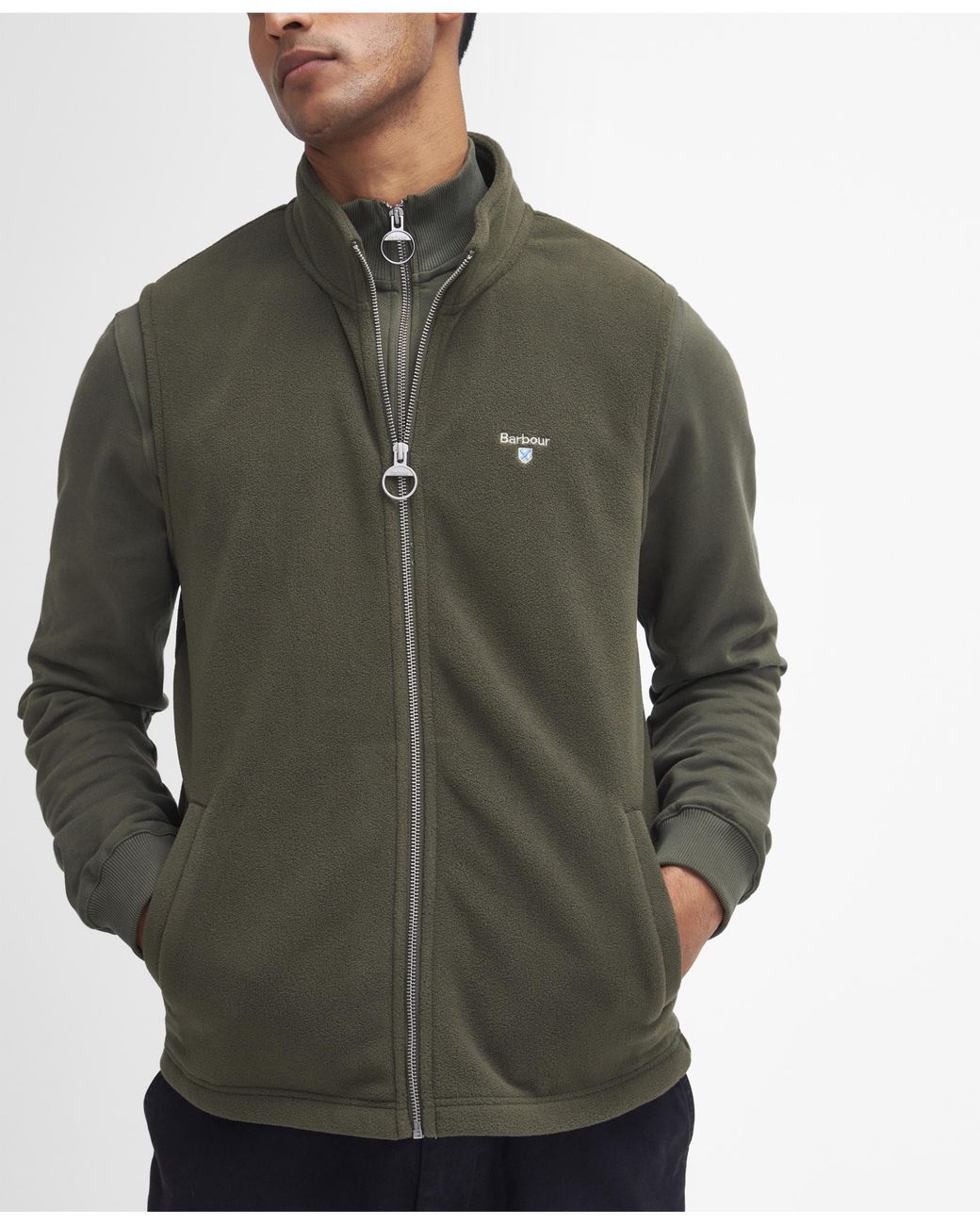 Barbour Green Essentials Fleece Gilet for men