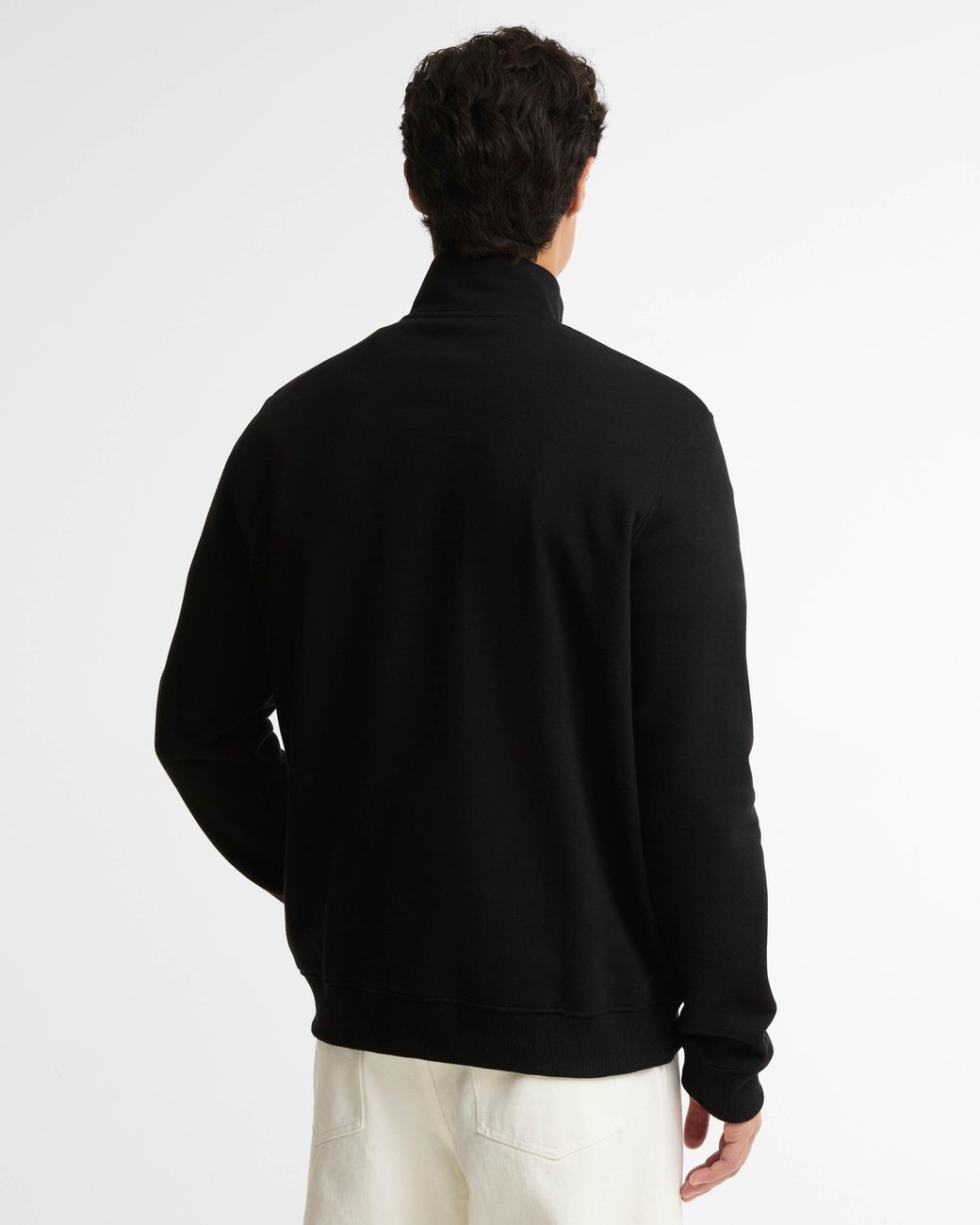 Barbour Black Essential Half Zip Sweatshirt for men