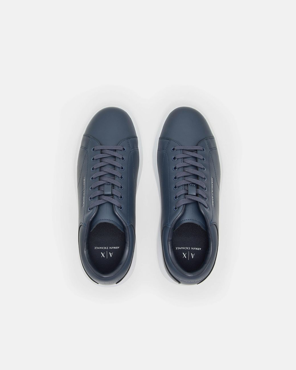 ARMANI EXCHANGE Blue Leather Sneakers for men