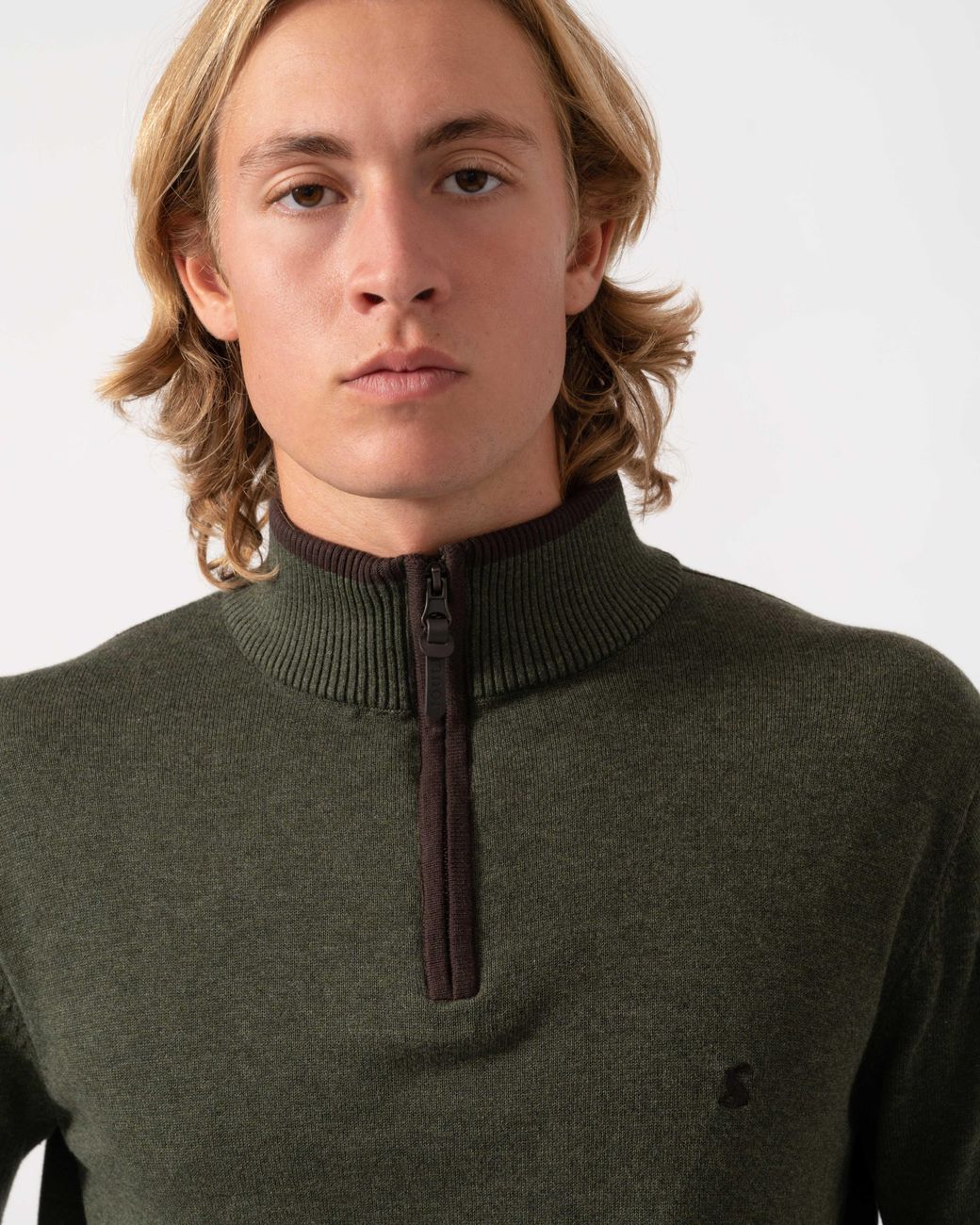 Joules Green Hillside 1/4 Zip Jumper for men