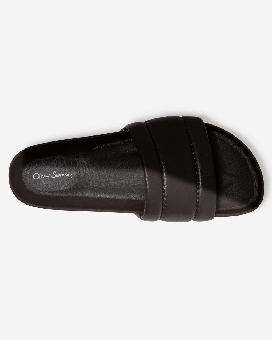 Oliver Sweeney Brown Bornos Leather Slides for men