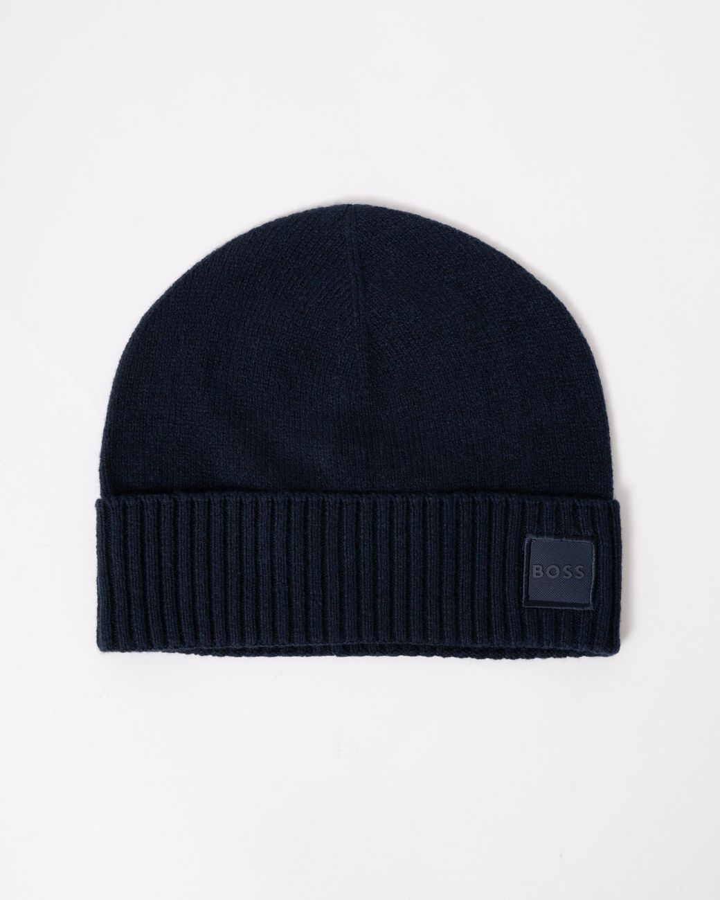 Boss Blue Akaio R Beanie With Logo Label for men