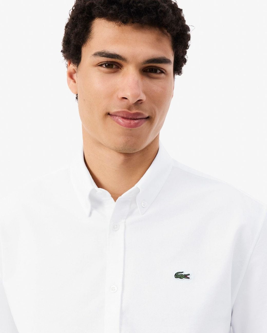 Lacoste White Regular Fit Oxford Shirt for men