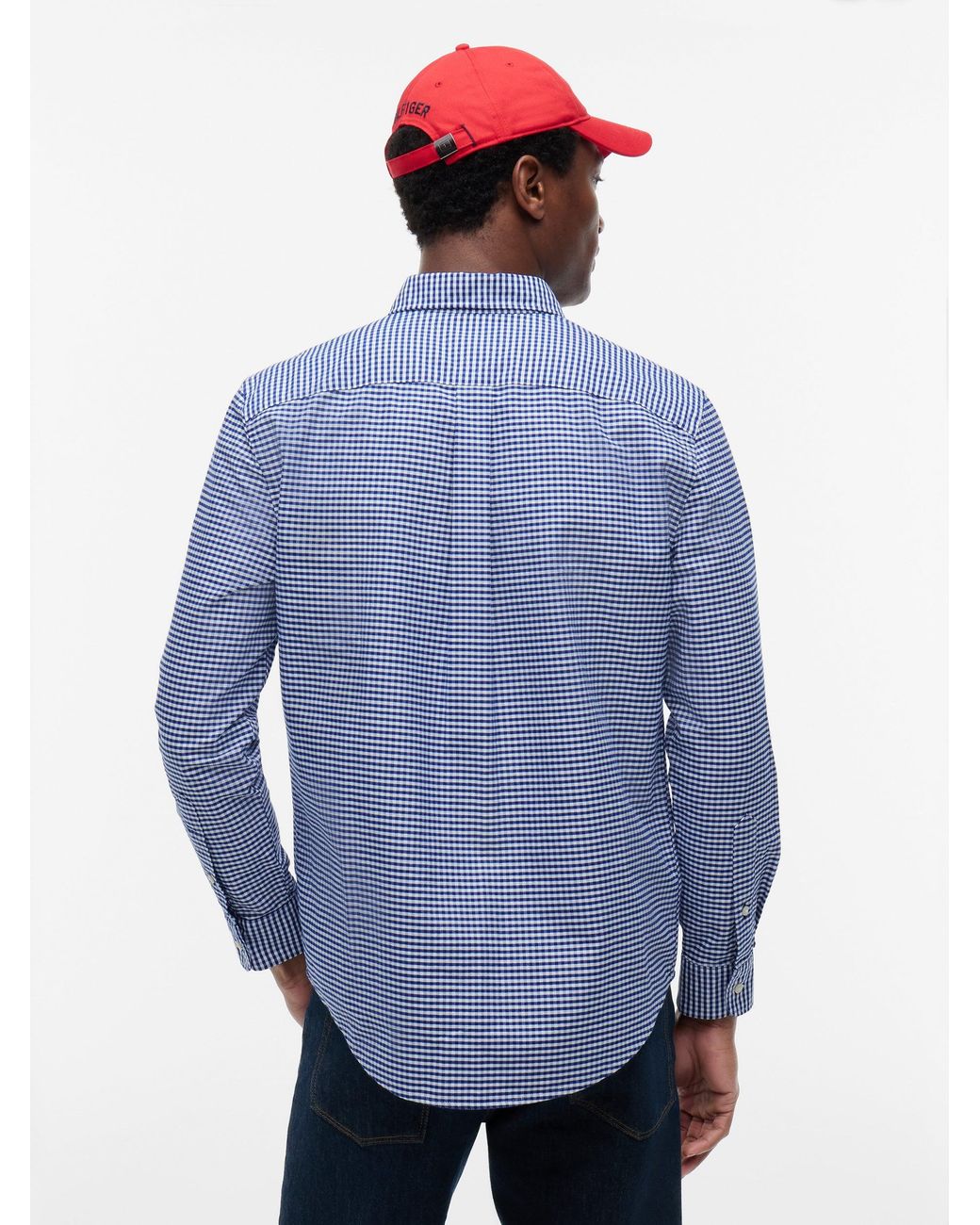 Tommy Hilfiger Blue Heritage Oxford Gingham Regular Fit Shirt for men