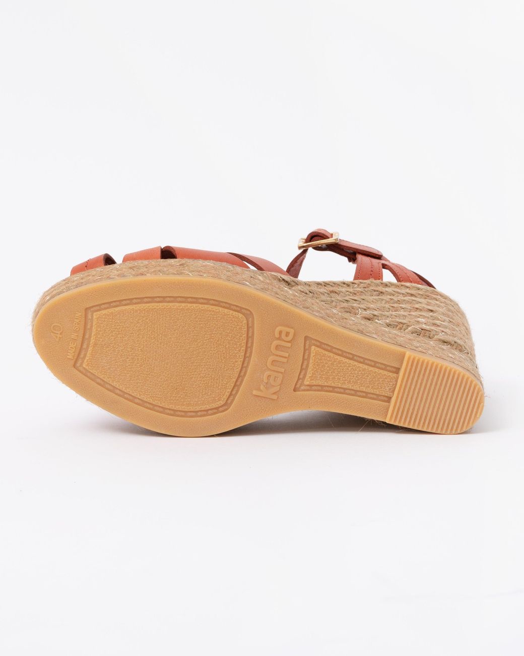 Kanna Pink Sofia Lucido Wedge Heel Espadrilles