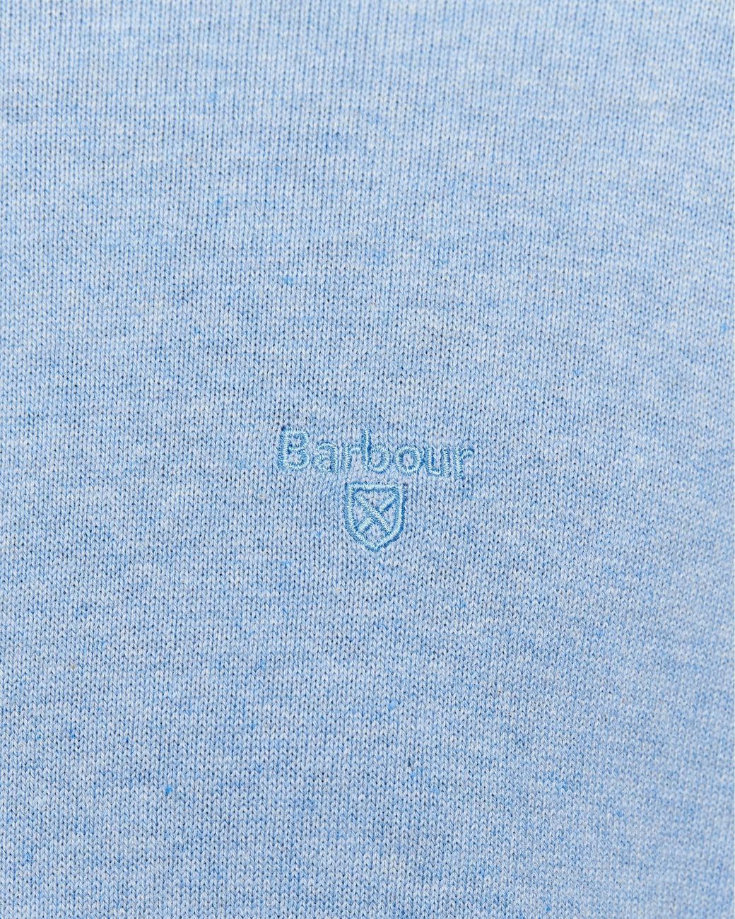 Barbour Blue Pima Cotton Crew Sweatshirt for men