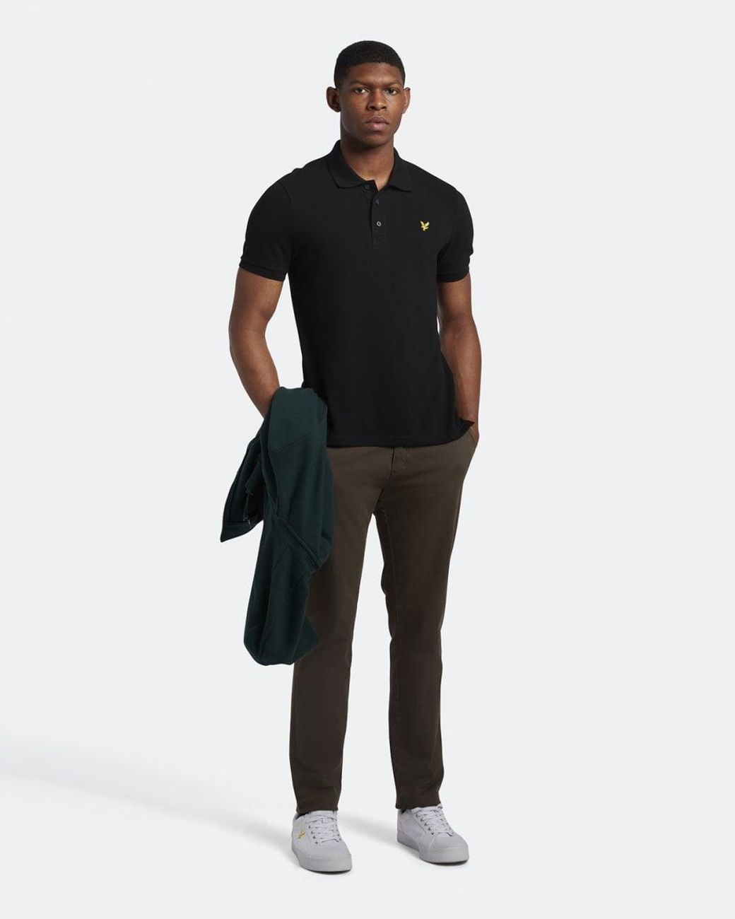 Lyle & Scott Black Lyle & Scott Plain Polo Shirt Sp400Vog for men