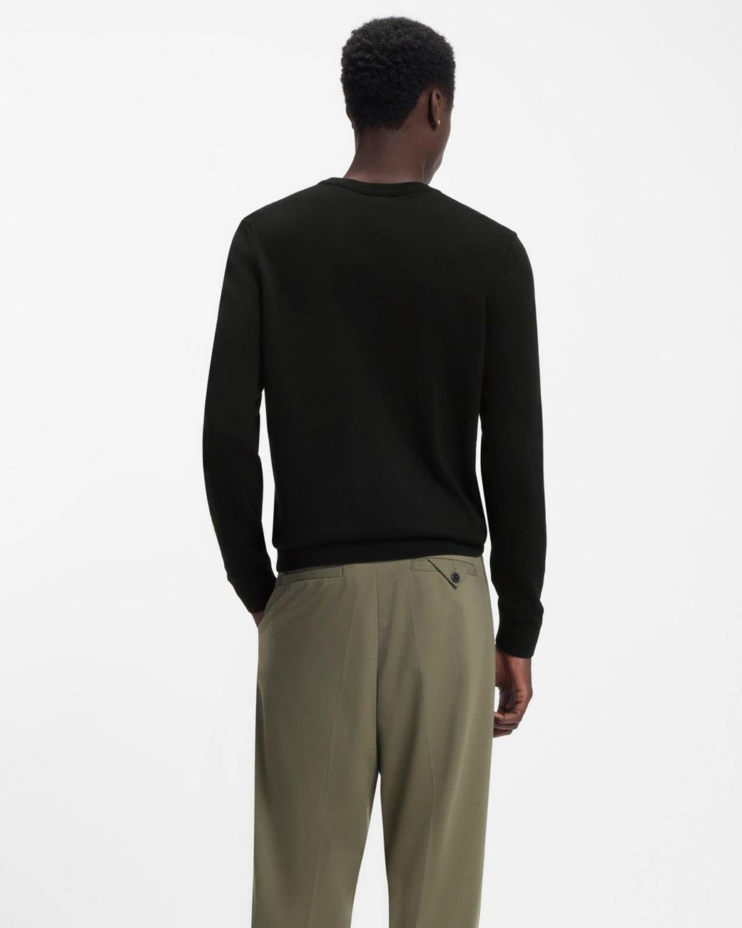 HUGO Black San Cassius-C2 Crew Neck Jumper for men