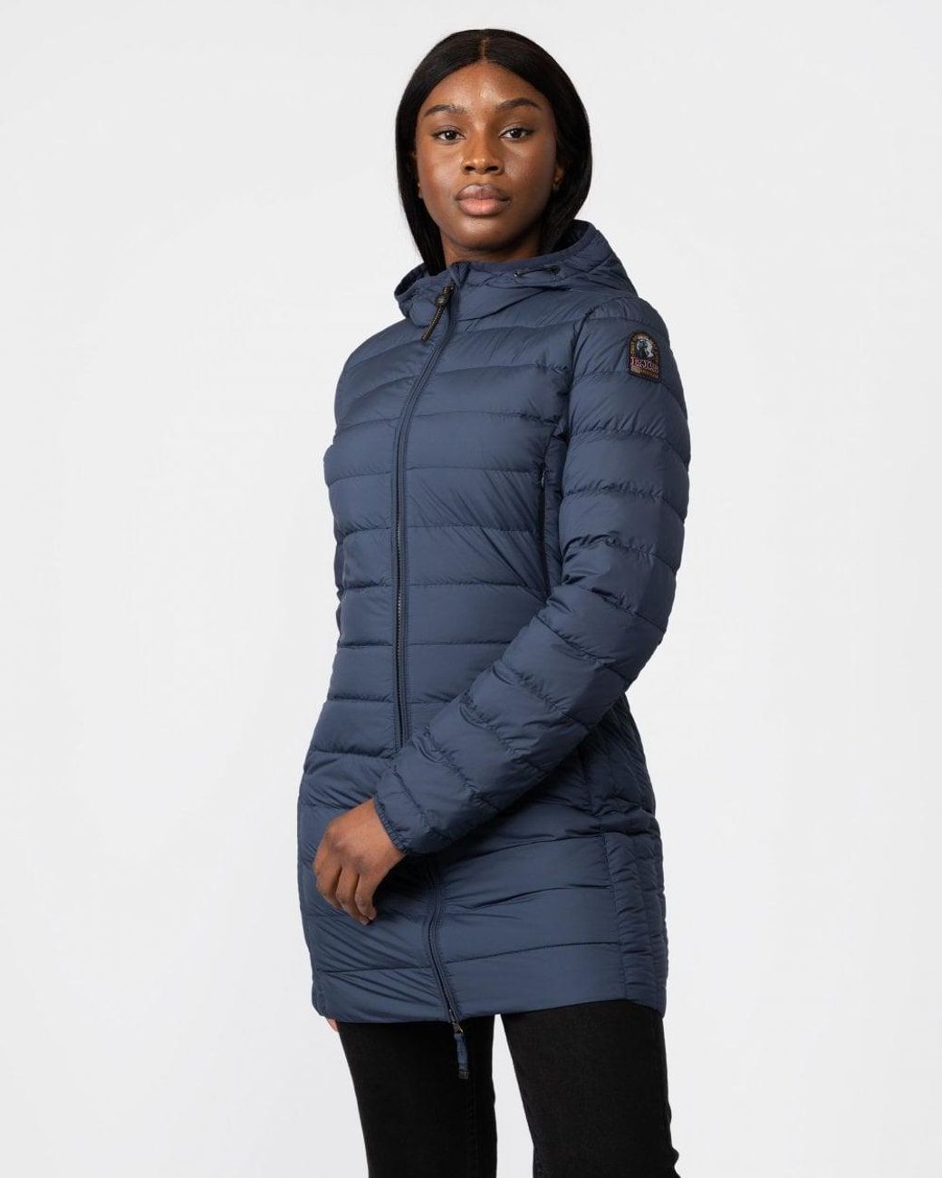 Lightweight long down coat sale