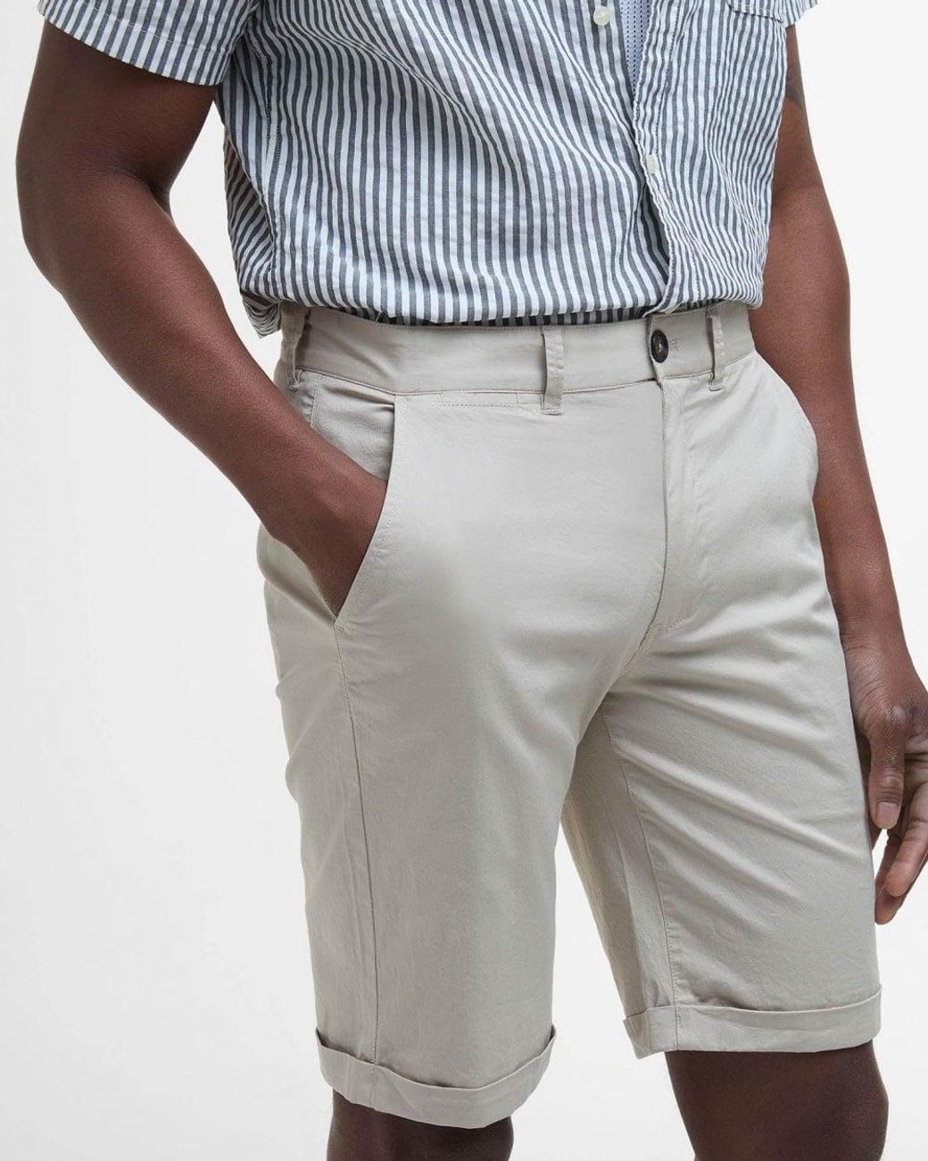 Barbour Gray Smart Chino Shorts for men