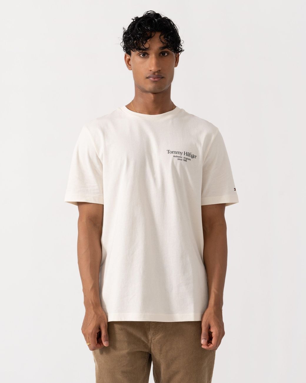 Tommy Hilfiger White Back Text Seasonal Graphic T-Shirt for men