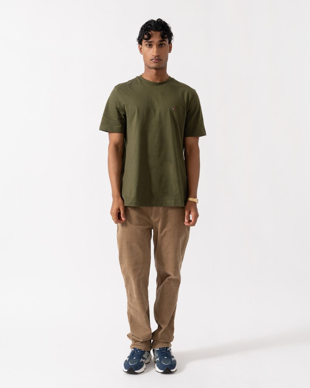 Tommy Hilfiger Green Essential Seasonal Regular Fit Solid T-Shirt for men