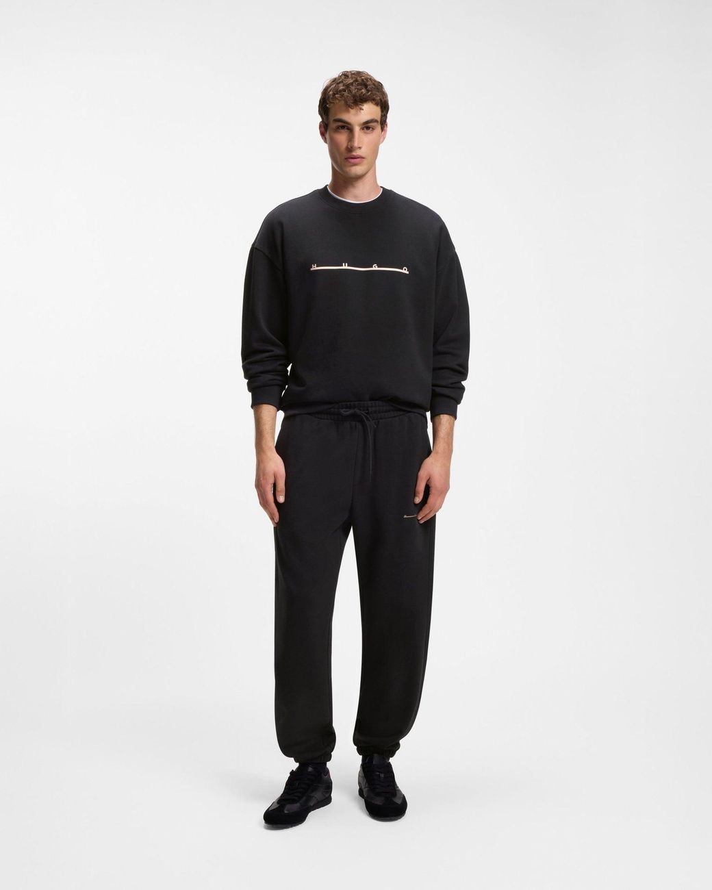 HUGO Black Datrisweat Sweatshirt for men