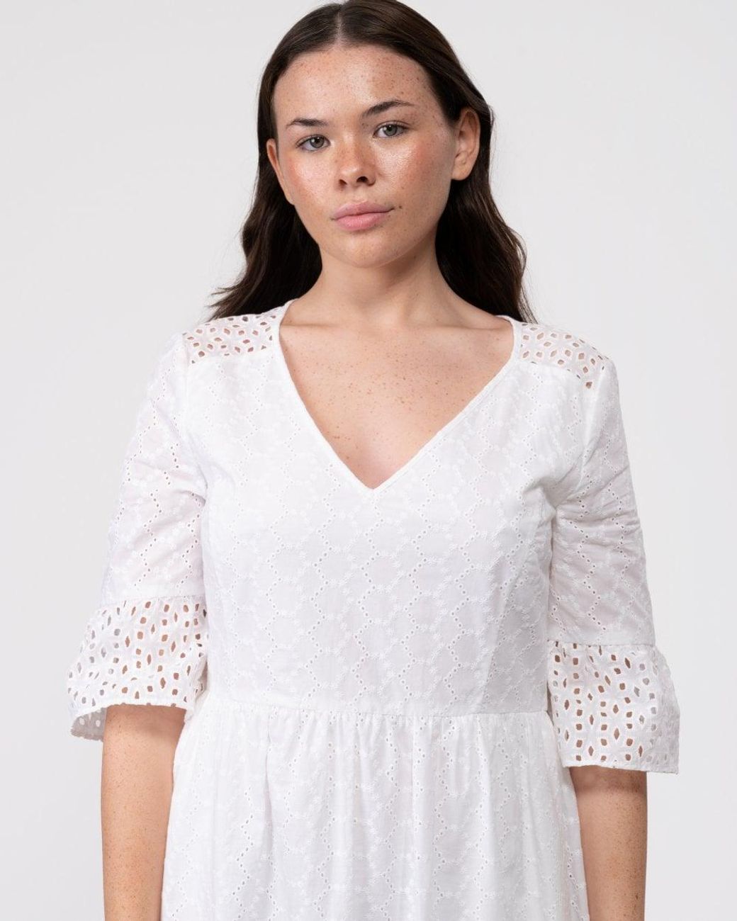 Boss White Boss Casual Abroidita Dress