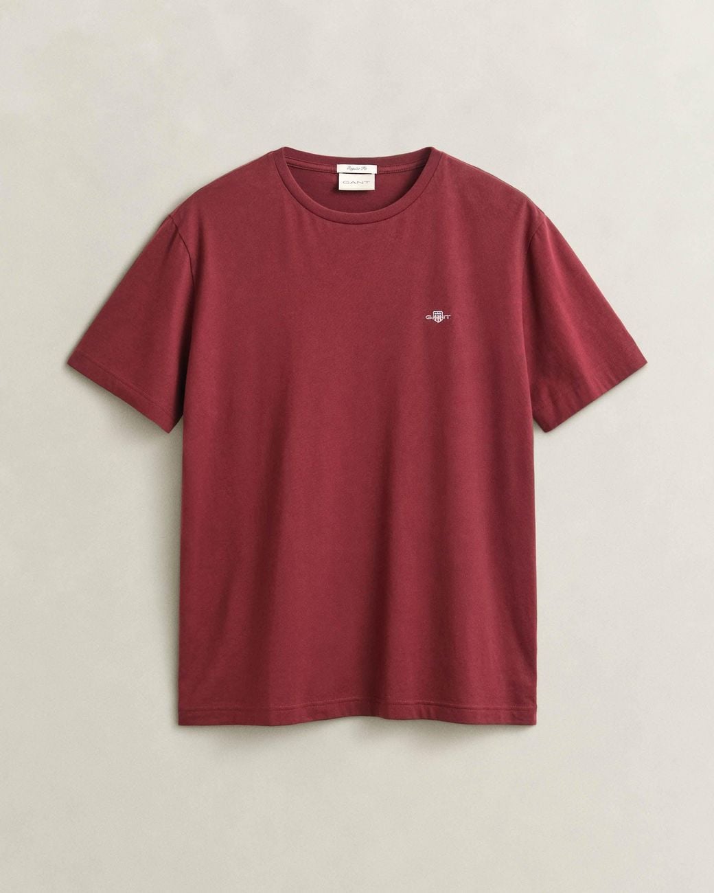 Gant Red Regular Fit Short Sleeve Shield Logo T-Shirt for men