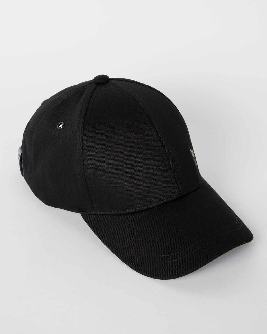 Paul Smith Black Ps Cotton Zebra Logo Baseball Cap for men