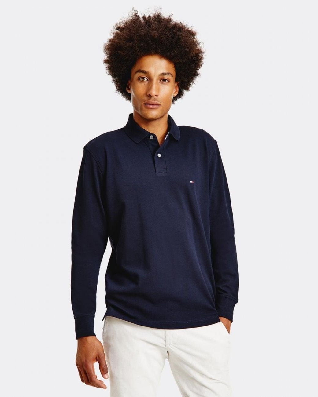 Tommy Hilfiger Blue 1985 Regular Long Sleeve Polo Shirt for men