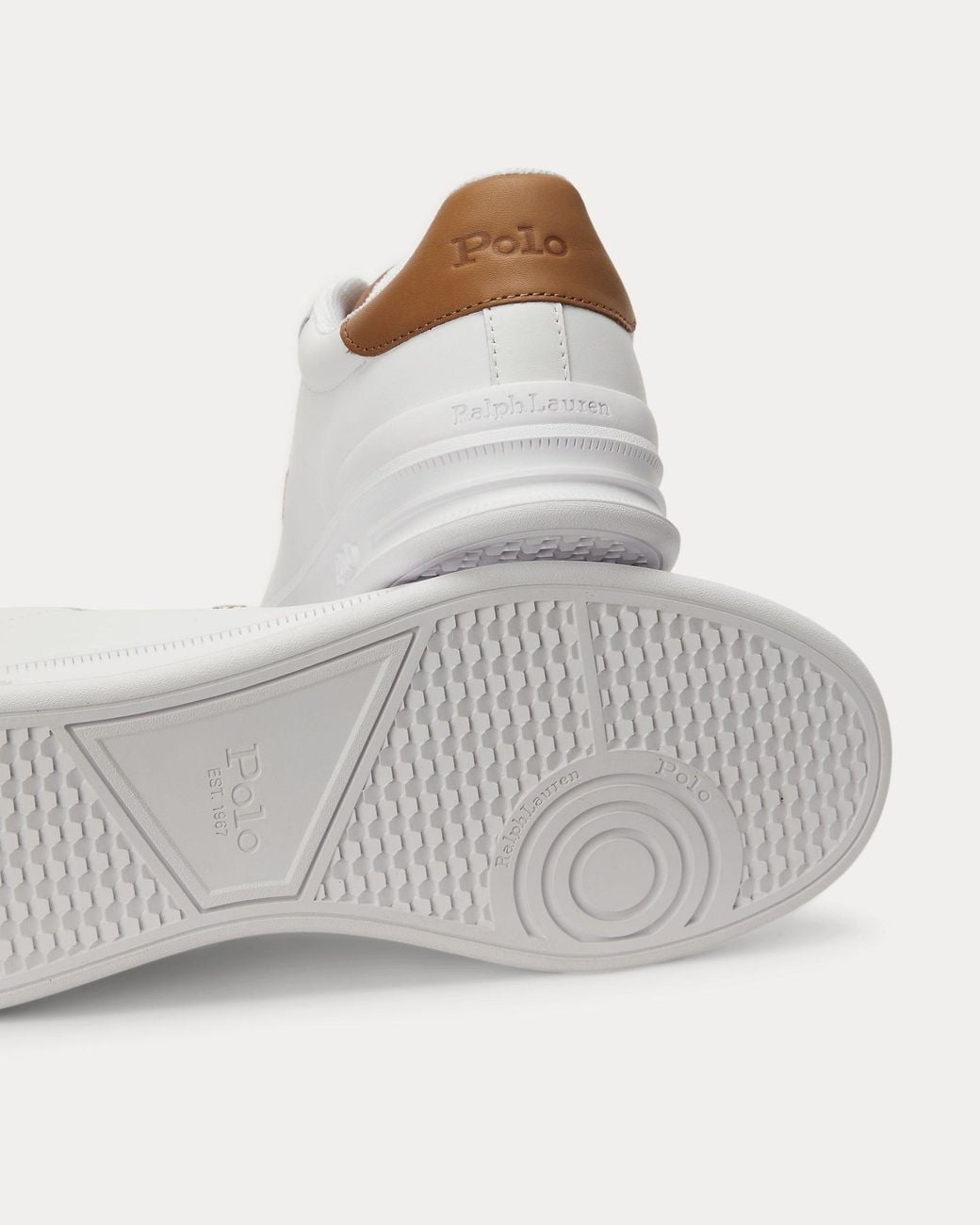 Ralph Lauren White Heritage Court Ii Leather Sneaker for men