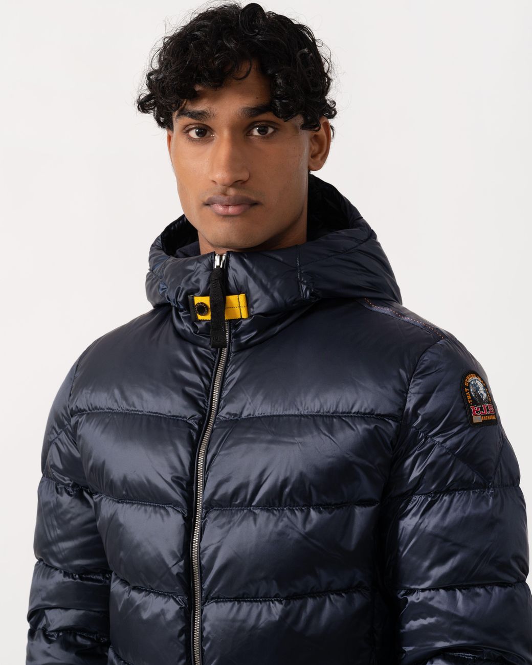 Parajumpers Blue Pharrell Hooded Down Bomber Jacket for men