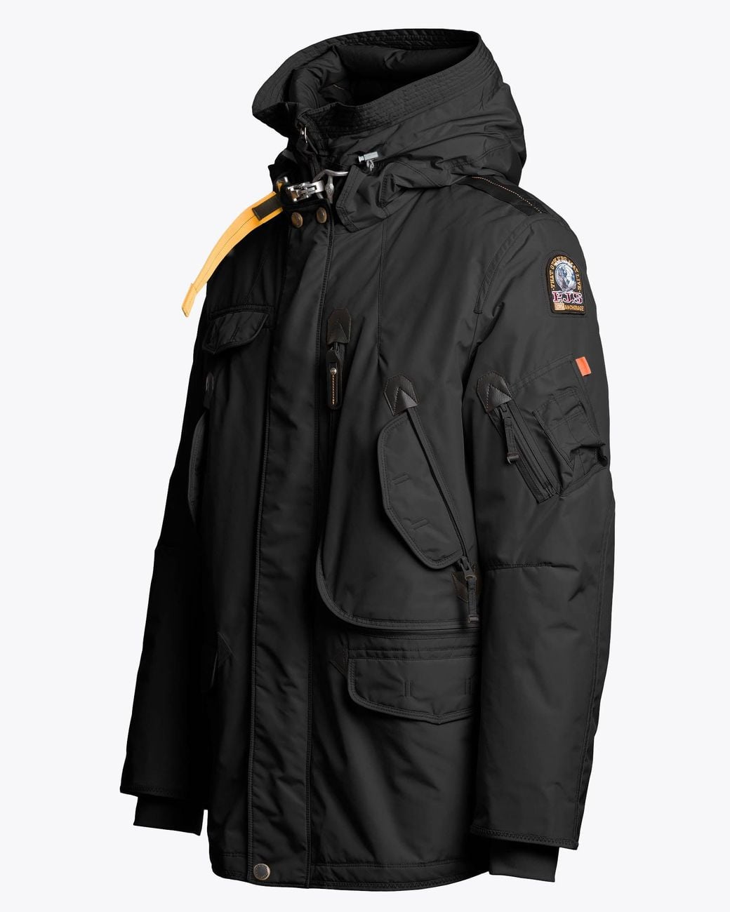 Parajumpers Black Right Hand Hooded Down Jacket for men